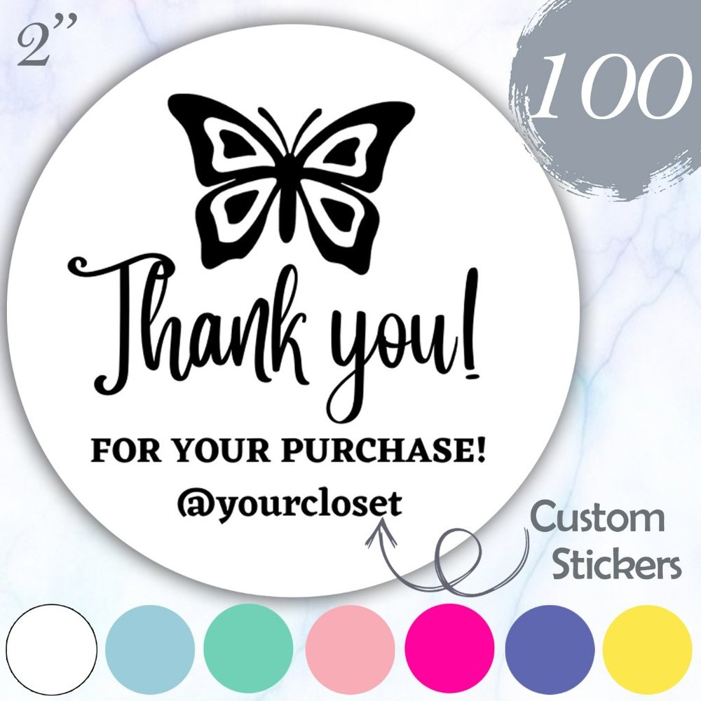 100 Thermal Stickers Butterfly
